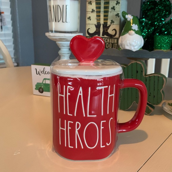Rae Dunn Other - NWT Rae Dunn Health Heroes Mug with Heart Topper